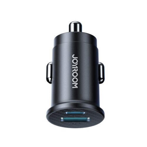 AUTOMOBILINIS ĮKROVIKLIS JOYROOM JR-CCN16 USB-A / USB-C 15W JUODAS