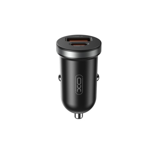 AUTOMOBILINIS ĮKROVIKLIS XO CC56 30W USB-A / USB-C JUODAS