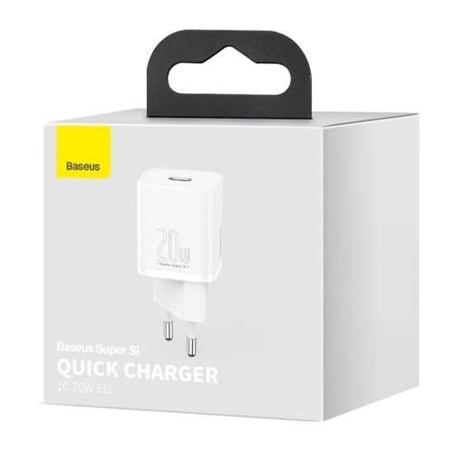 ĮKROVIKLIS BASEUS SUPER SI 20W USB-C BALTAS CCSUP-B02