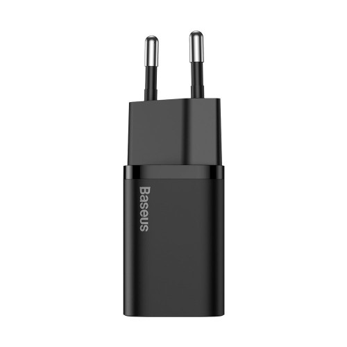 ĮKROVIKLIS BASEUS SUPER SI 25W USB-C + USB-C TO USB-C CABLE 1.0M JUODAS TZCCSUP-L01