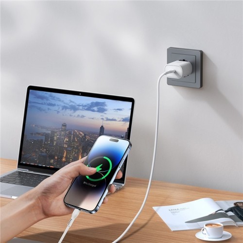 ĮKROVIKLIS DUZZONA T6 25W USB-C BALTAS