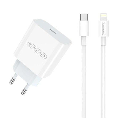 ĮKROVIKLIS JELLICO AK180 20W USB-C + USB-C TO LIGHTNING CABLE 1.0M BALTAS ĮKROVIKLIS JELLICO AK180 20W USB-C + USB-C TO LIGHTNING CABLE 1.0M BALTAS