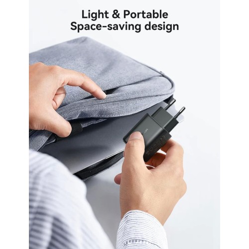 ĮKROVIKLIS JOYROOM JR-TCF23 25W USB-C + USB-C TO USB-C CABLE 1.0M JUODAS