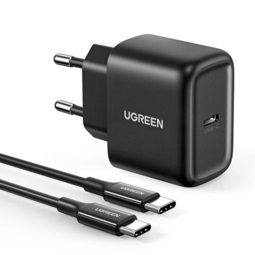 ĮKROVIKLIS UGREEN CD250 25W USB-C + USB-C TO USB-C CABLE 2.0M JUODAS ĮKROVIKLIS UGREEN CD250 25W USB-C + USB-C TO USB-C CABLE 2.0M JUODAS