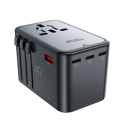 UNIVERSALUS KELIONINIS ĮKROVIKLIS ACEFAST Z1 75W GAN 2XUSB-A / 3XUSB-C JUODAS UNIVERSALUS KELIONINIS ĮKROVIKLIS ACEFAST Z1 75W GAN 2XUSB-A / 3XUSB-C JUODAS