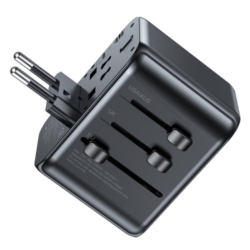 UNIVERSALUS KELIONINIS ĮKROVIKLIS AWEI C-39 35W GAN 2XUSB-A / 3XUSB-C JUODAS UNIVERSALUS KELIONINIS ĮKROVIKLIS AWEI C-39 35W GAN 2XUSB-A / 3XUSB-C JUODAS