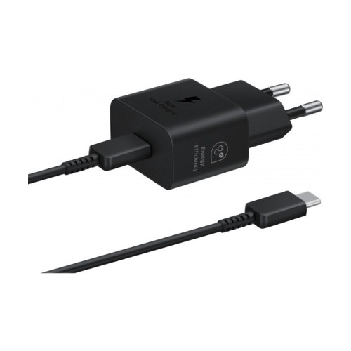 ĮKROVIKLIS SAMSUNG EP-T2510XBEGEU 25W + USB-C KABELIS JUODAS