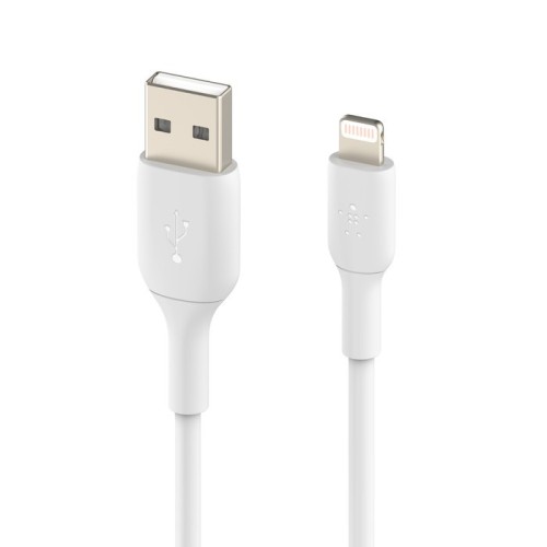 USB KABELIS BELKIN BOOST CHARGE USB-A TO LIGHTNING 2.0M BALTAS