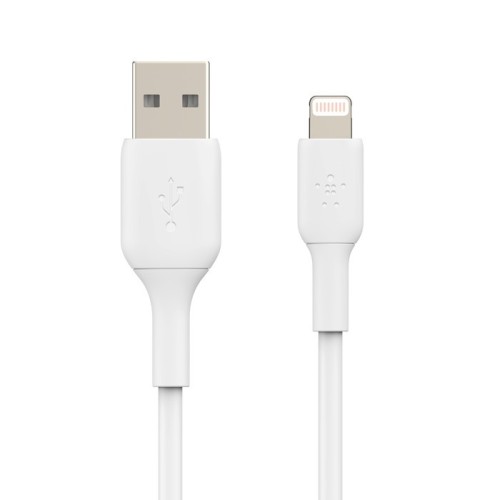 USB KABELIS BELKIN BOOST CHARGE USB-A TO LIGHTNING 2.0M BALTAS