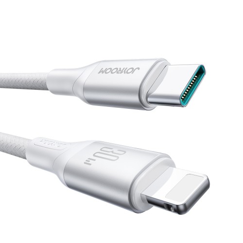 USB KABELIS JOYROOM S-A28 USB-C TO LIGHTNING 30W 1.0M BALTAS