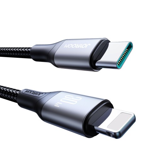 USB KABELIS JOYROOM S-A28 USB-C TO LIGHTNING 30W 2.0M JUODAS