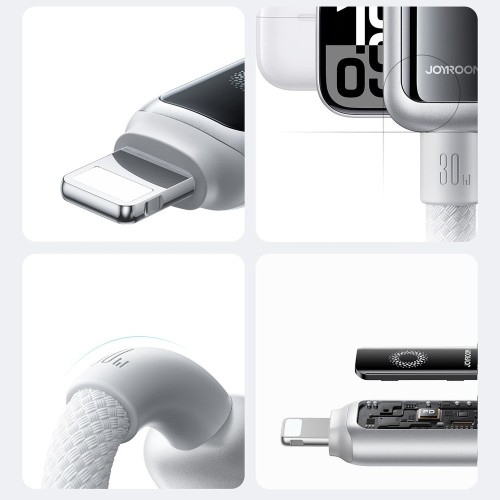 USB KABELIS JOYROOM S-A55 USB-C TO LIGHTNING 30W 1.2M BALTAS