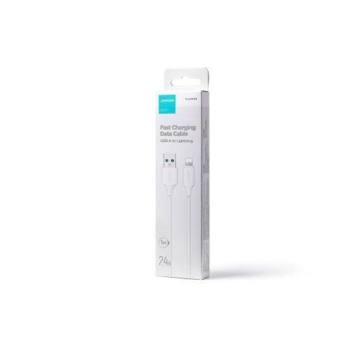 USB KABELIS JOYROOM S-UL012A9 USB TO LIGHTNING 2.4A 1.0M BALTAS