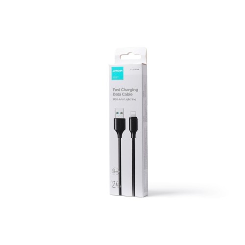 USB KABELIS JOYROOM S-UL012A9 USB TO LIGHTNING 2.4A 2.0M JUODAS
