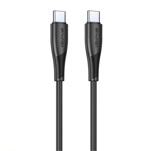 USB KABELIS AWEI CL-182C USB-C TO USB-C 1.0M JUODAS