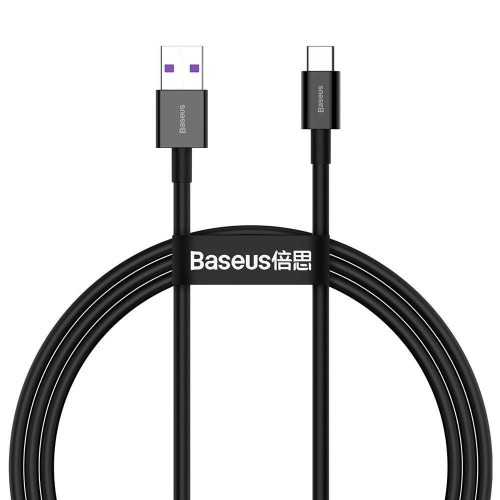 USB KABELIS BASEUS SUPERIOR IŠ USB Į TYPE-C 66W 2.0M JUODAS CATYS-A01