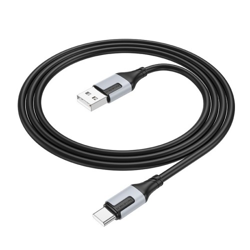 USB KABELIS BOROFONE BX101 USB-A TO USB-C 1.0M JUODAS
