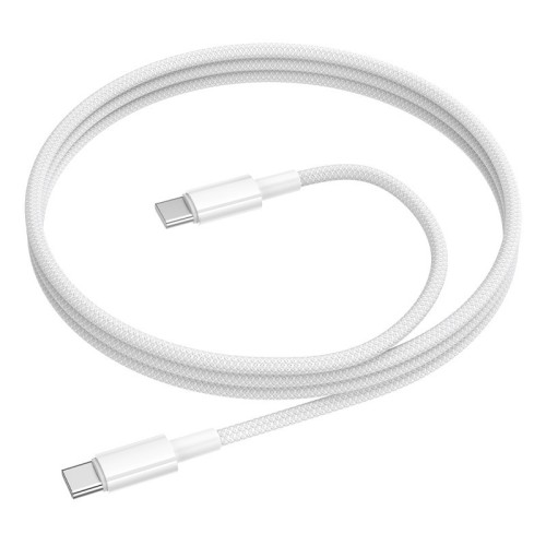 USB KABELIS BOROFONE BX117 60W USB-C TO USB-C 1.0M BALTAS