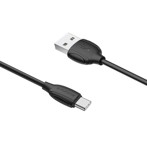 USB KABELIS BOROFONE BX19 USB-A TO USB-C 1.0M JUODAS