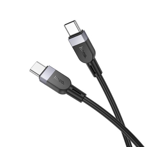 USB KABELIS HOCO X109 60W USB-C TO USB-C 2.0M JUODAS