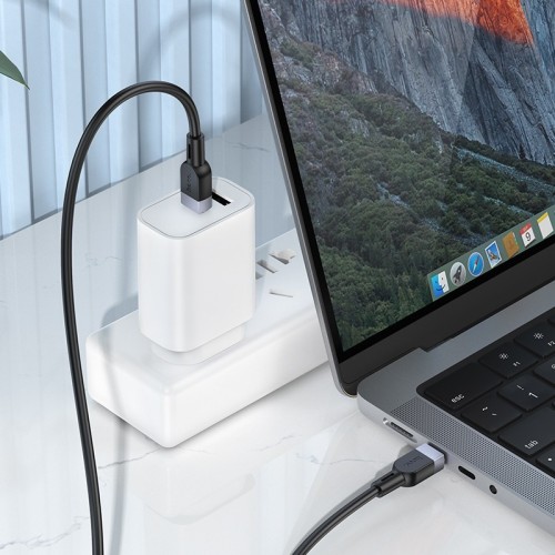 USB KABELIS HOCO X109 60W USB-C TO USB-C 2.0M JUODAS