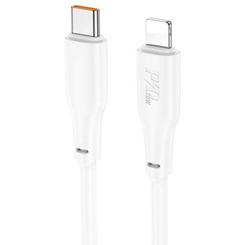 USB KABELIS HOCO X93 60W USB-C TO USB-C 1.0M BALTAS