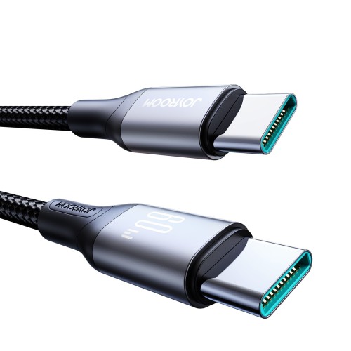 USB KABELIS JOYROOM S-A28 USB-C TO USB-C 60W 2.0M JUODAS