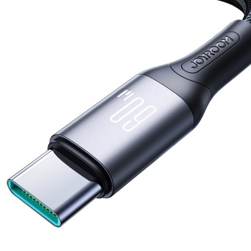 USB KABELIS JOYROOM S-A28 USB-C TO USB-C 60W 2.0M JUODAS