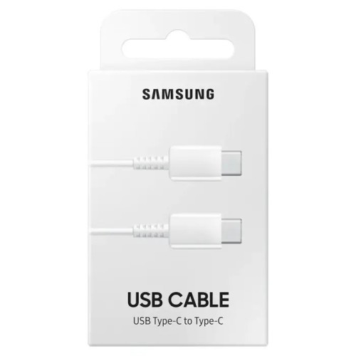 USB KABELIS SAMSUNG EP-DA705BWEGWW TYPE-C-TYPE-C 1.0M BALTAS