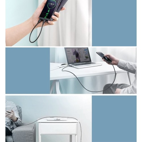 USB KABELIS UGREEN US287 USB TO USB-C 3A 2.0M JUODAS