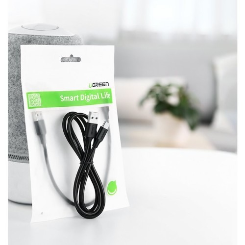 USB KABELIS UGREEN US287 USB TO USB-C 3A 2.0M JUODAS