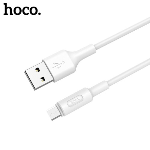 USB KABELIS HOCO X25 MICROUSB 1.0M BALTAS