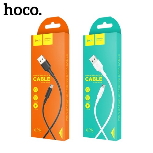 USB KABELIS HOCO X25 MICROUSB 1.0M JUODAS