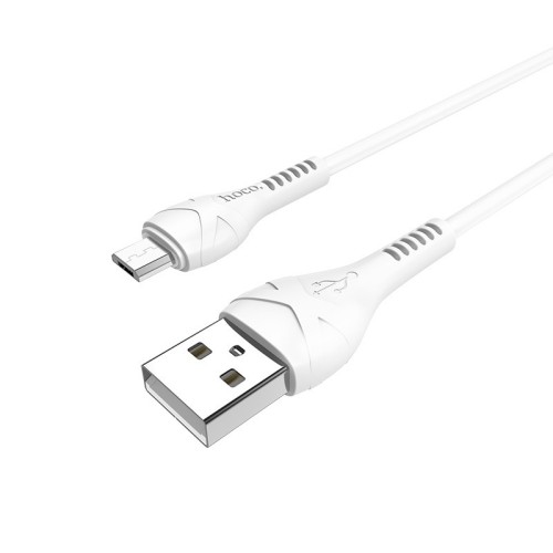 USB KABELIS HOCO X37 COOL POWER MICROUSB 1.0M BALTAS