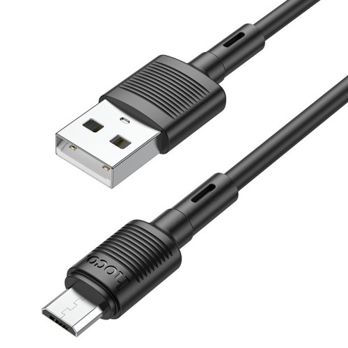 USB KABELIS HOCO X83 USB-A TO MICROUSB 1.0M JUODAS