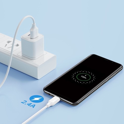 USB KABELIS JOYROOM S-UM018A9 USB TO MICROUSB 2.4A 1.0M JUODAS