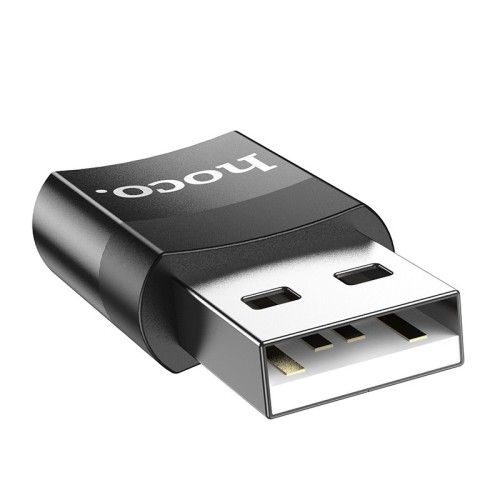 ADAPTERIS HOCO UA17 USB-A TO TYPE-C JUODAS