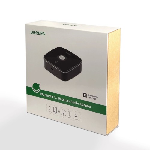 BLUETOOTH ADAPTERIS IMTUVAS UGREEN CM106 2XRCA / AUX BLUETOOTH 5.1 JUODAS