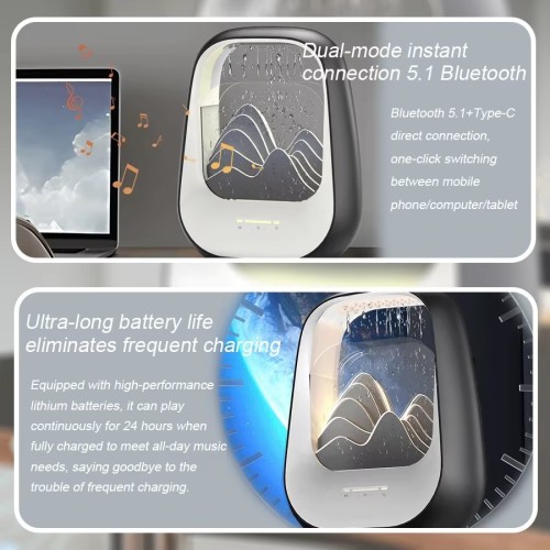 BELAIDIS MIEGO IR POILSIO GARSIAKALBIS REACH RELAXING RAIN AUKSINIS