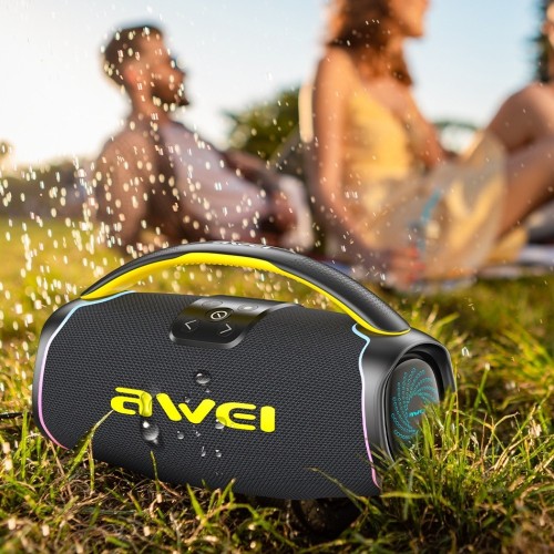 BLUETOOTH NEŠIOJAMAS GARSIAKALBIS AWEI KA16 60W JUODAS