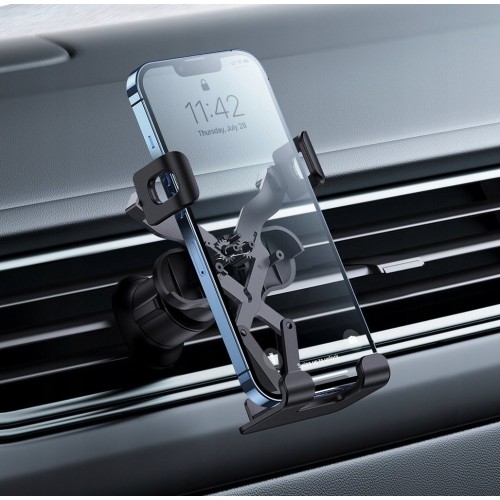 AUTOMOBILINIS TELEFONO LAIKIKLIS BASEUS TVIRTINAMAS Į VENTILIACIJOS GROTELES, JUODAS SUWX010001
