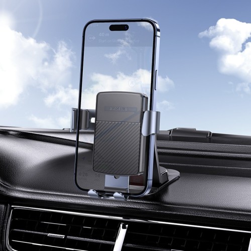 AUTOMOBILINIS TELEFONO LAIKIKLIS BOROFONE BH119 (DASHBOARD) JUODAS