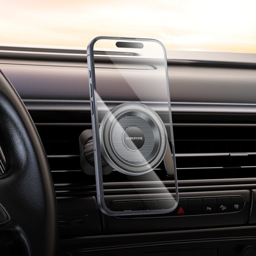 AUTOMOBILINIS TELEFONO LAIKIKLIS BOROFONE BH122 MAGSAFE (AIR VENT) JUODAS