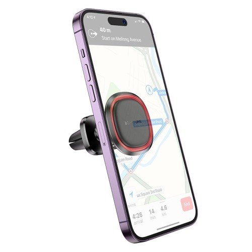 AUTOMOBILINIS TELEFONO LAIKIKLIS BOROFONE BH124 (AIR VENT) JUODAS