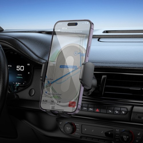 AUTOMOBILINIS TELEFONO LAIKIKLIS BOROFONE BH133 (AIR VENT) JUODAS