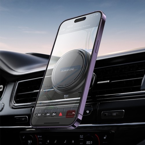 AUTOMOBILINIS TELEFONO LAIKIKLIS BOROFONE BH135 MAGSAFE (AIR VENT) JUODAS