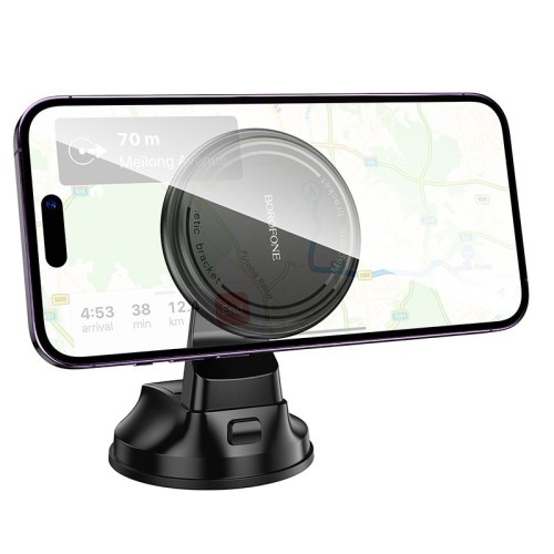 AUTOMOBILINIS TELEFONO LAIKIKLIS BOROFONE BH136 MAGSAFE (DASHBOARD) JUODAS