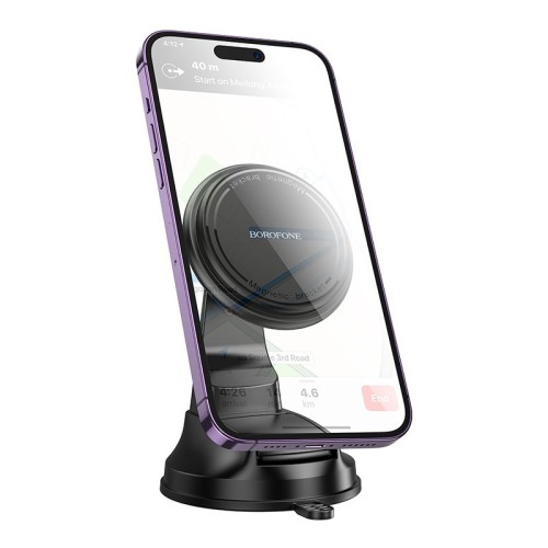 AUTOMOBILINIS TELEFONO LAIKIKLIS BOROFONE BH136 MAGSAFE (DASHBOARD) JUODAS