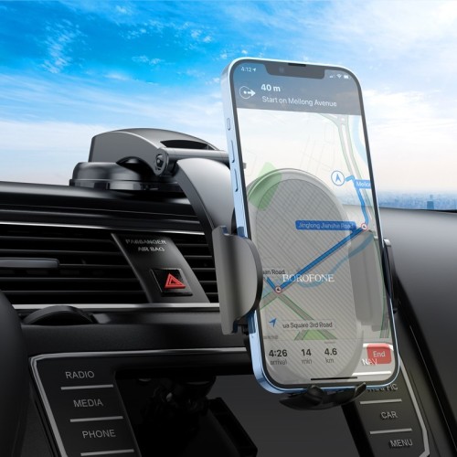 AUTOMOBILINIS TELEFONO LAIKIKLIS BOROFONE BH73 (DASHBOARD) JUODAS