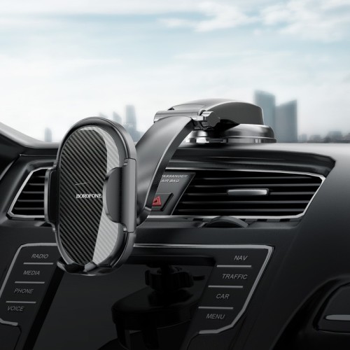 AUTOMOBILINIS TELEFONO LAIKIKLIS BOROFONE BH73 (DASHBOARD) JUODAS